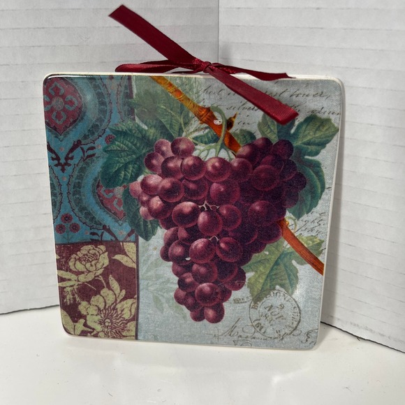 Manual Susanne Nicoll Vintage Orchard Pears Apple Grapes Peaches Plate Set‎ (4) - Picture 7 of 11